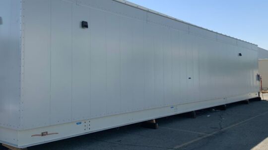 Crown’s two section control enclosure measures 60’ x 26’ and contains 28 fully integrated control panels