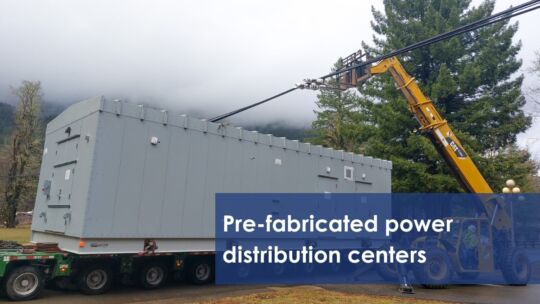 Pre-fabricated power distribution centers