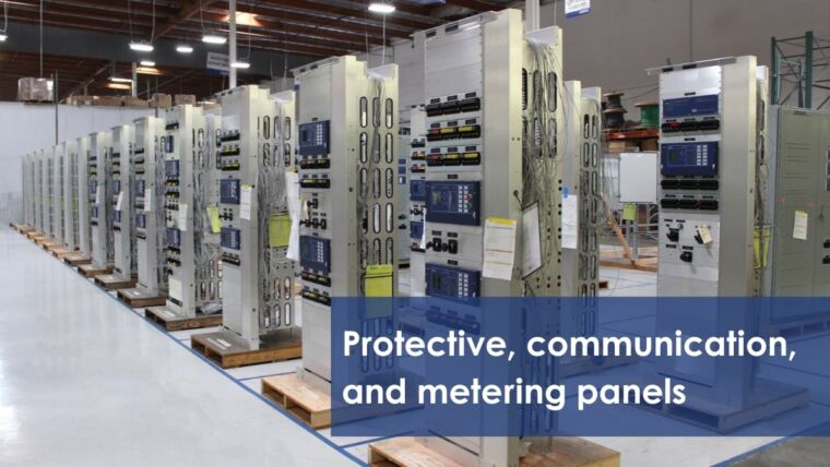Protective communication and metering panels